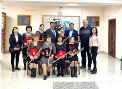 «Бишкекский Мелькомбинат» получили почетные грамоты от Ленинского акимиата и мэрии города Бишкек в честь 90-летия предприятия.